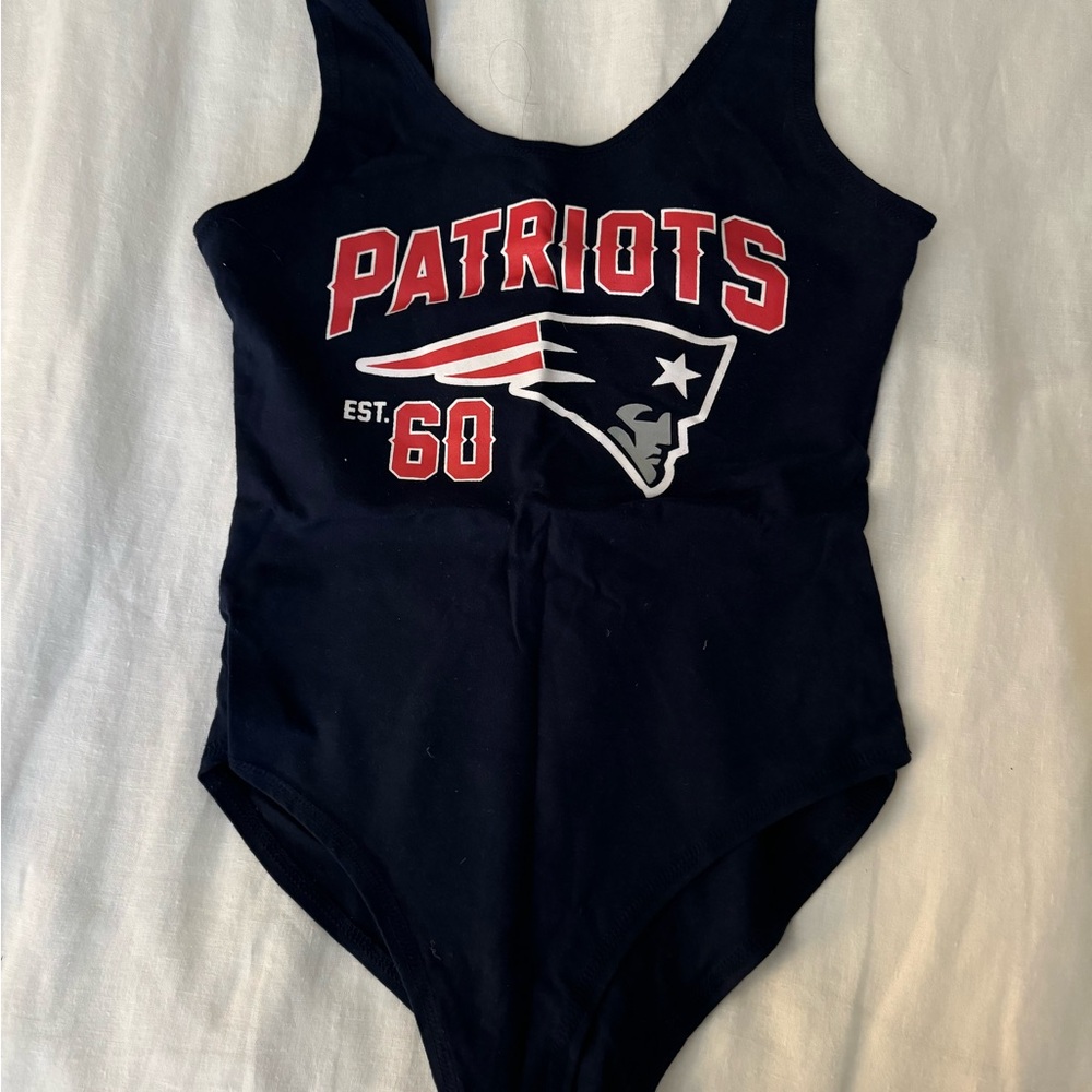 New England Patriots Bodysuit 
Victoria’s Secret PINK - Size Medium